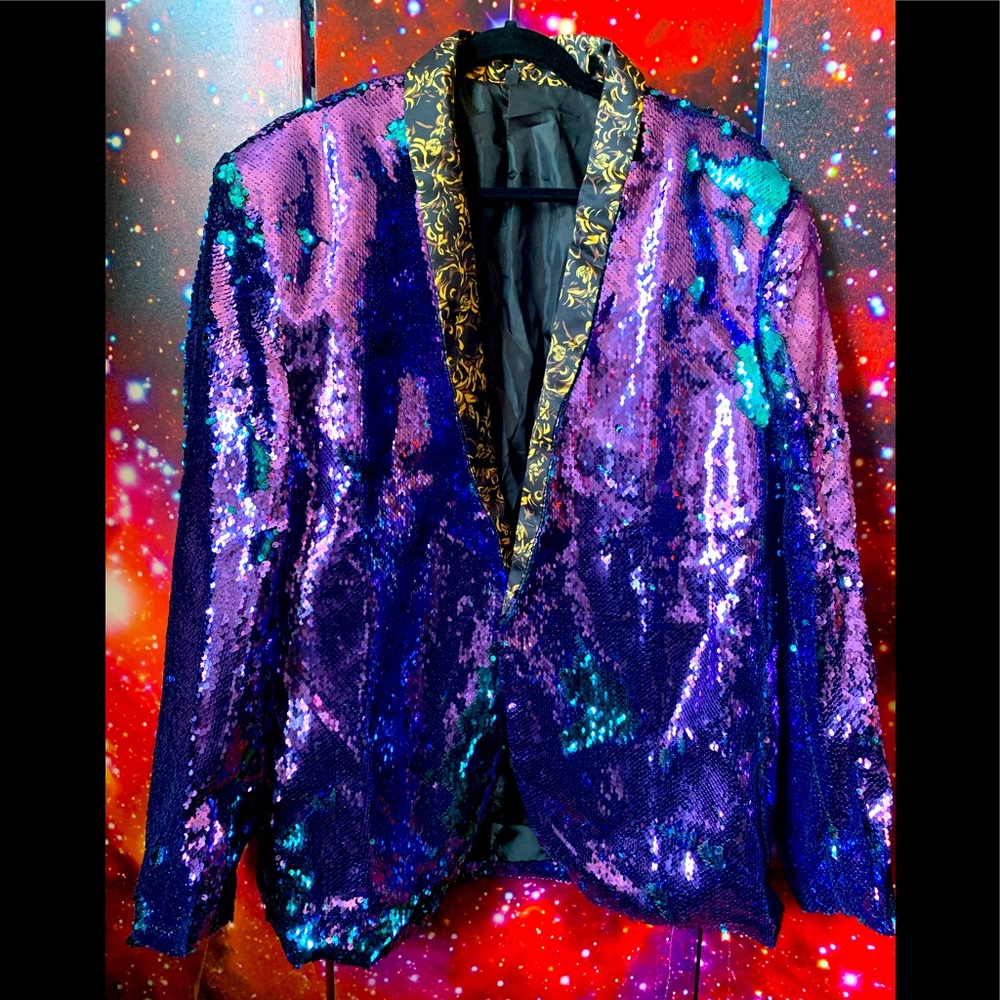 Sequin Party Rave New Year’s Eve Mermaid Blazer